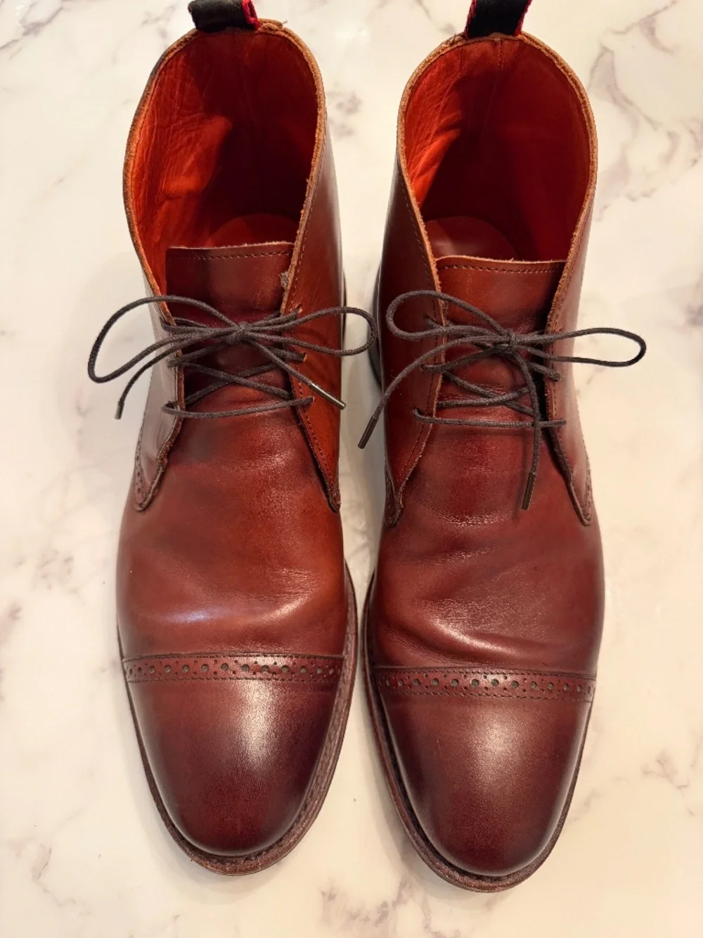 Allen Edmonds Bleeker Street Cap-toe Boot, Size 9D
